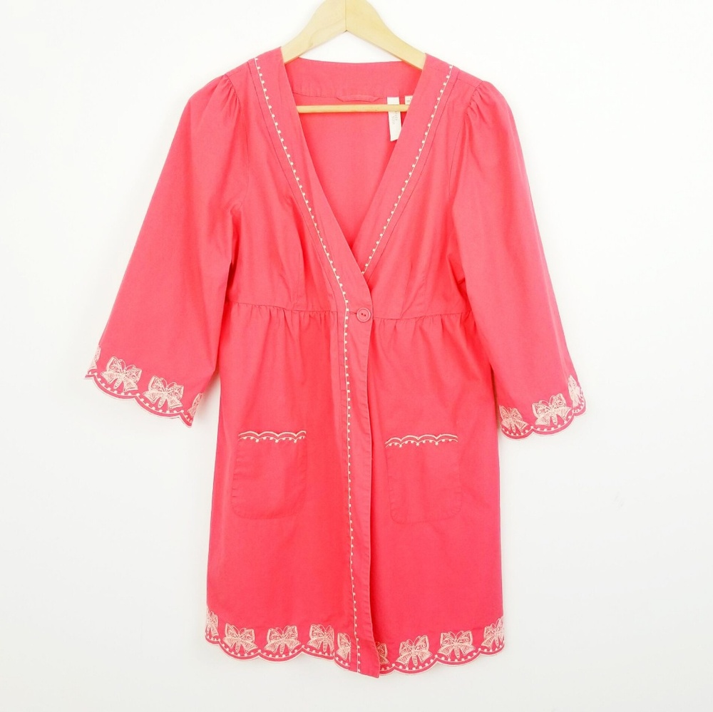 Anthropologie | Feather Bone Wrap Dress | Medium